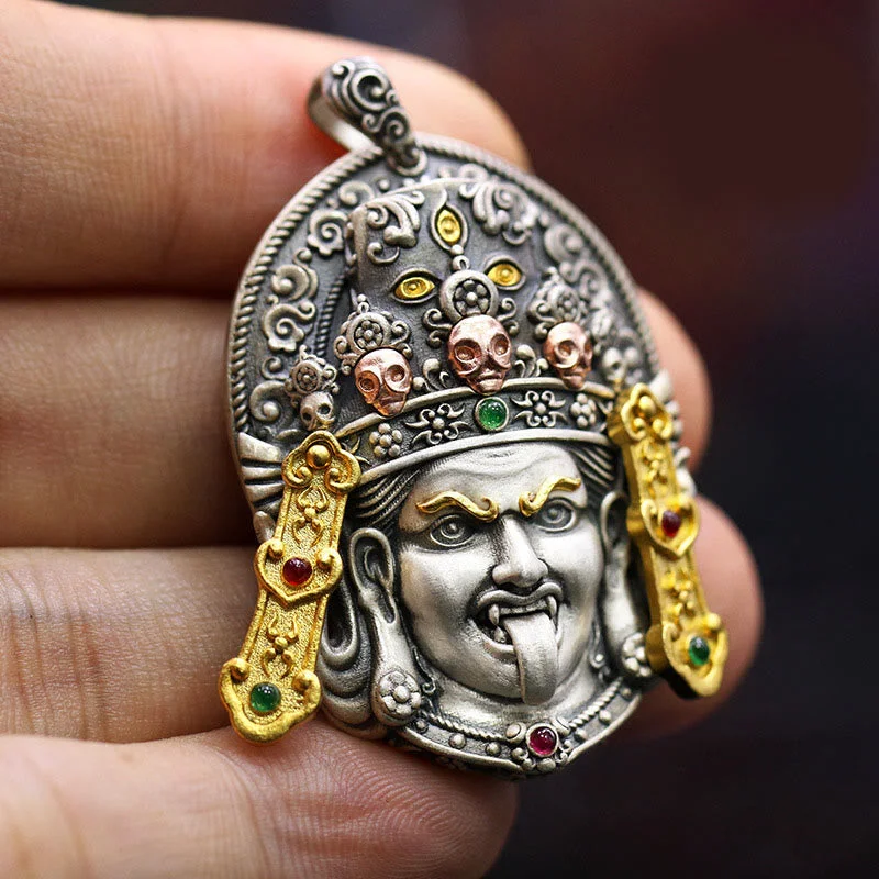 Shop Classic Women's Necklaces & Pendants with a Modern Twist-Buddha Stones 925 Sterling Silver Tibetan Zakiram Goddess of Wealth Keep Away Evil Spirits Necklace Pendant Shop Classic Women's Necklaces & Pendants with a Modern Twist-Buddha Stones 925 Sterling Silver Tibetan Zakiram Goddess of Wealth Keep Away Evil Spirits Necklace Pendant