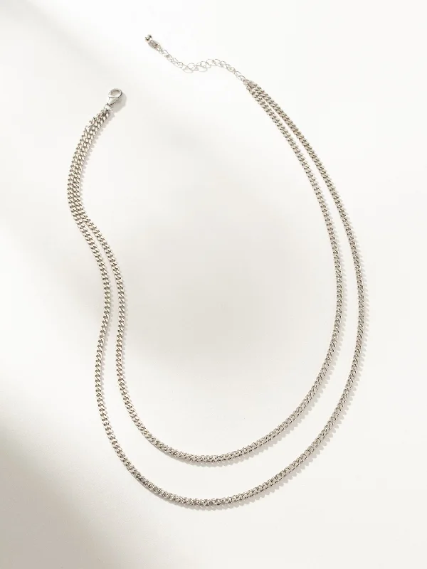 Shop Classic Women's  Necklaces & Pendants with a Modern Twist-Double Curb Chain Necklace
