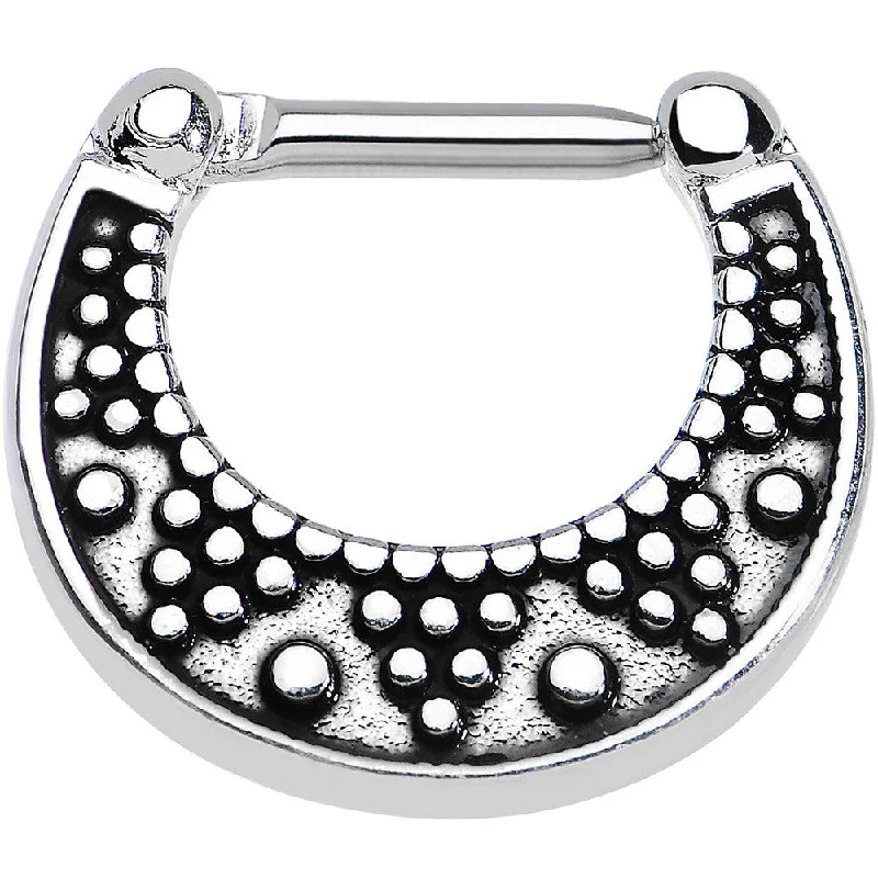 Timeless and Beautiful Nose Rings -14 Gauge 5/16 Aztec Wonders Septum Clicker