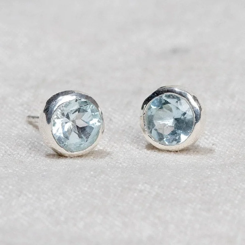 Women's Earrings – Elegant Designs for Every Personality--Blue Topaz Silver or Gold Stud Earrings Women's Earrings – Elegant Designs for Every Personality--Blue Topaz Silver or Gold Stud Earrings