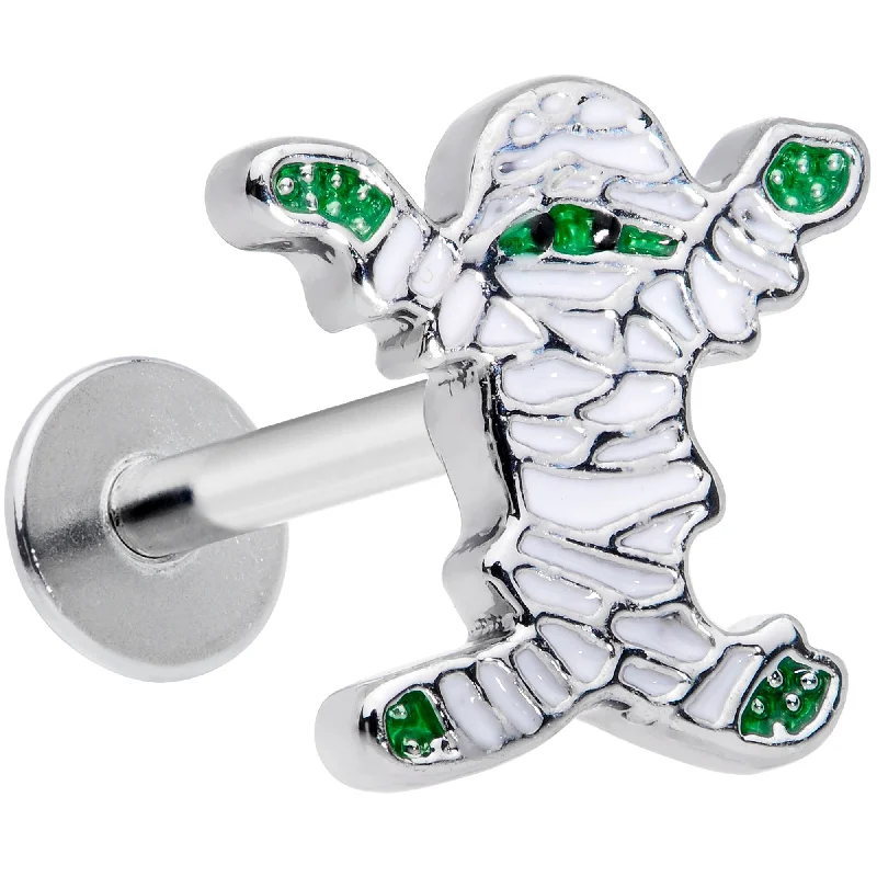 Custom Lip Rings for Personalized Style16 Gauge 5/16 Green Mummy Halloween Labret Monroe Tragus