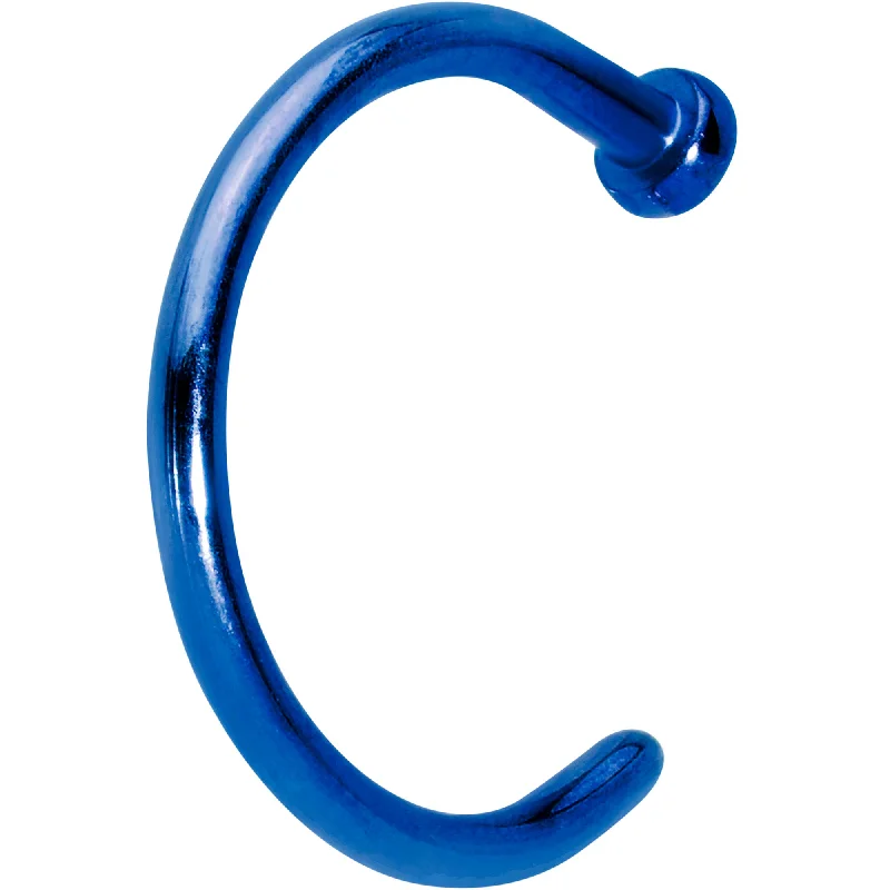 Nose Rings for Personal Style -18 Gauge 5/16 Blue PVD Implant Grade Titanium Disc Nose Hoop Nose Rings for Personal Style -18 Gauge 5/16 Blue PVD Implant Grade Titanium Disc Nose Hoop