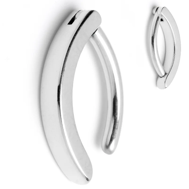 Comfortable Belly Rings for Sensitive Skin -14 Gauge 3/8 ASTM F-136 Implant Grade Titanium Hinged Hoop Belly Ring Comfortable Belly Rings for Sensitive Skin -14 Gauge 3/8 ASTM F-136 Implant Grade Titanium Hinged Hoop Belly Ring