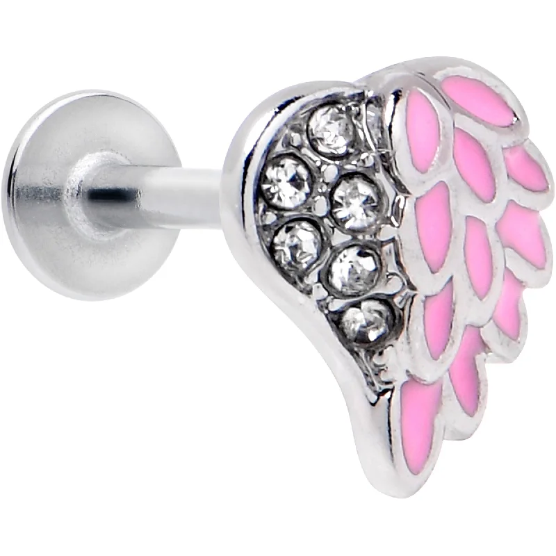 Stylish Lip Rings with Contemporary Finishes16 Gauge 5/16 Clear Gem Heavenly Heart Angel Wing Pink Labret Tragus Stylish Lip Rings with Contemporary Finishes16 Gauge 5/16 Clear Gem Heavenly Heart Angel Wing Pink Labret Tragus