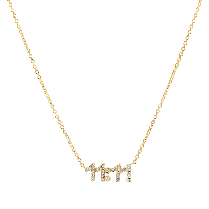 Shop Classic Women's  Necklaces & Pendants with a Modern Twist-11:11 Diamond Necklace