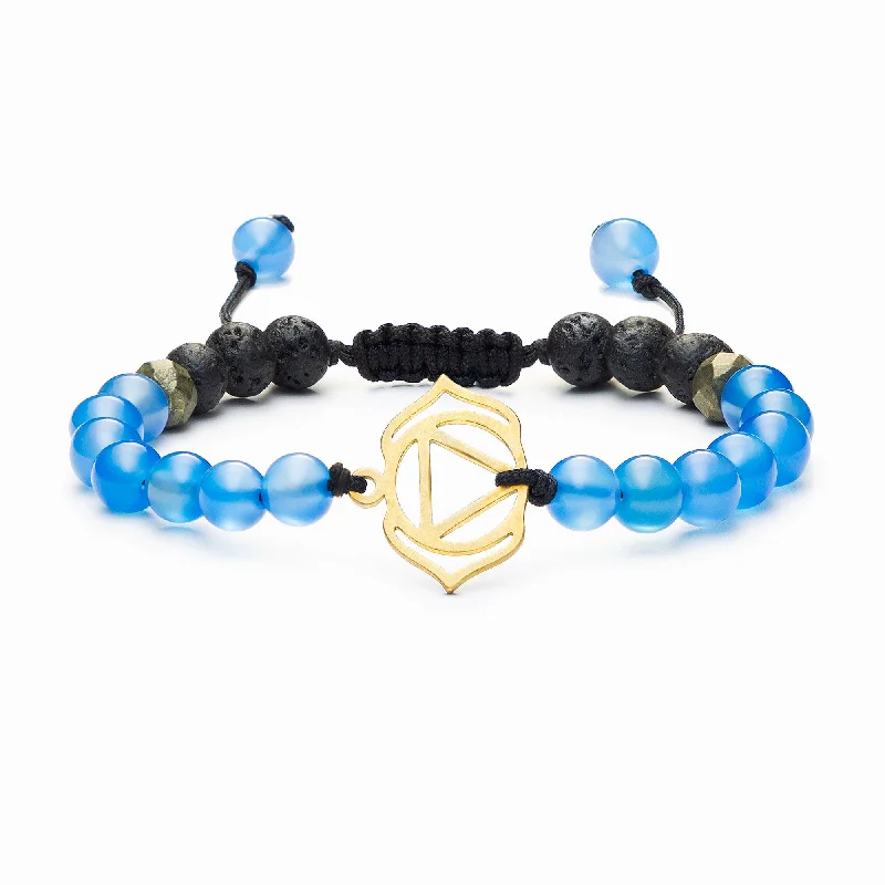 Women's Stackable Bangle Sets-Third Eye Chakra Diffuser Bracelet