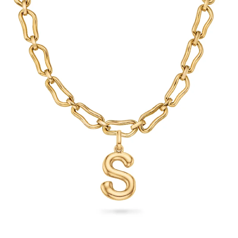 Shop Classic Women's Necklaces & Pendants with a Modern Twist-Molten Initial Necklace (Gold) Shop Classic Women's Necklaces & Pendants with a Modern Twist-Molten Initial Necklace (Gold)