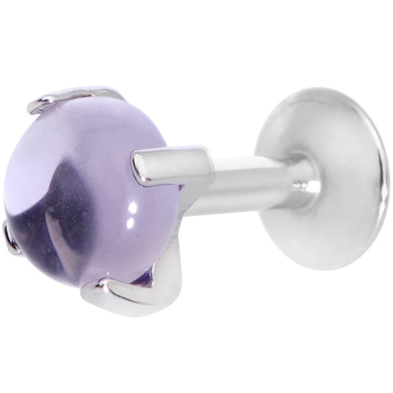 Women's Earrings – Elegant Designs for Every Personality--16 Gauge 1/4 Pink Amethyst Internally Threaded Labret Monroe Tragus Women's Earrings – Elegant Designs for Every Personality--16 Gauge 1/4 Pink Amethyst Internally Threaded Labret Monroe Tragus