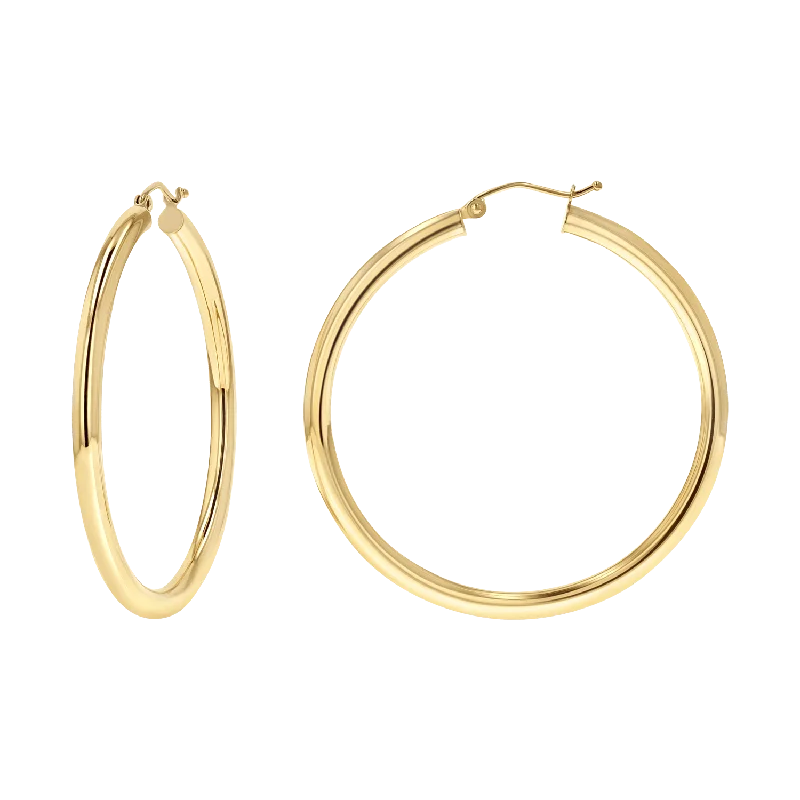 Women's Earrings – Elegant Designs for Every Personality--3mm Gold Tube Hoop Earrings