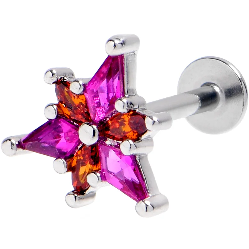 Elegant Lip Rings for Daily Wear16 Gauge 5/16 Pink Orange Gem Abstract Fire Labret Monroe Tragus Elegant Lip Rings for Daily Wear16 Gauge 5/16 Pink Orange Gem Abstract Fire Labret Monroe Tragus