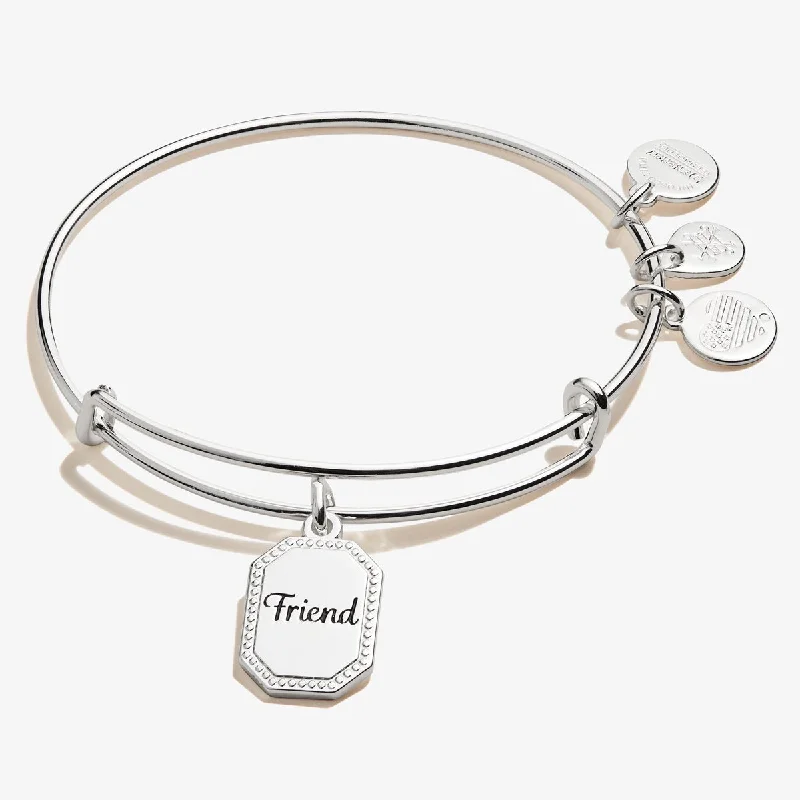 Elegant Bangles for Women with Precious Stones-Friend, 'United by Soul, Let the Good Times Roll' Charm Bangle