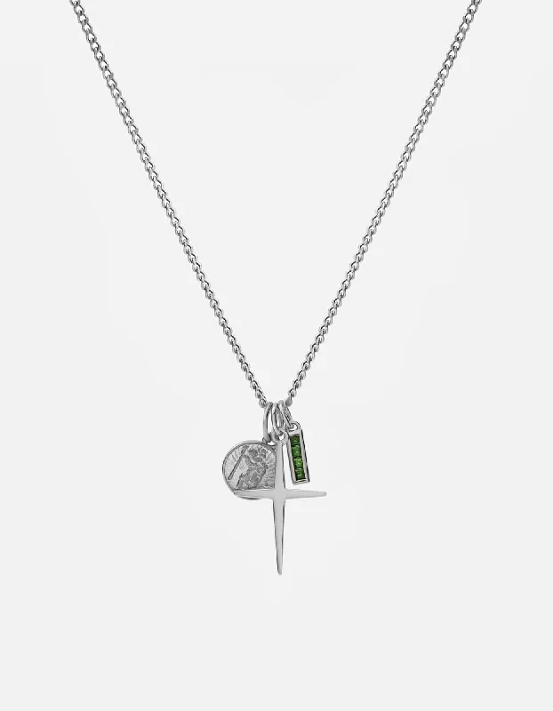 Exclusive Men's Necklaces & Pendants for the Modern Gentleman-Aegis Trilogy Agate Necklace, Sterling Silver Exclusive Men's Necklaces & Pendants for the Modern Gentleman-Aegis Trilogy Agate Necklace, Sterling Silver