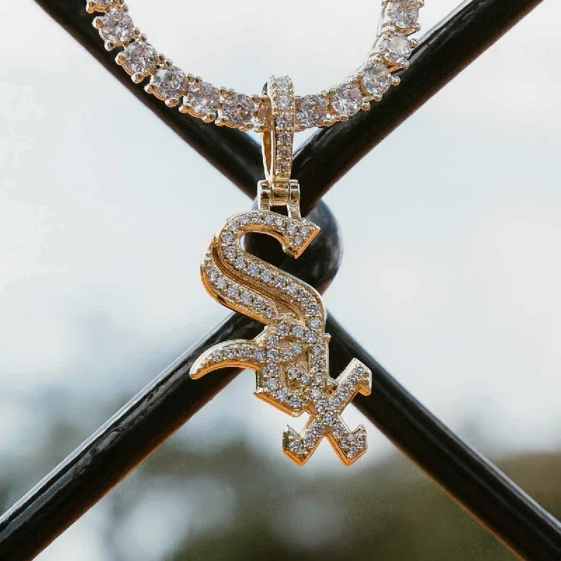Exclusive Men's Necklaces & Pendants for the Modern Gentleman-Chicago White Sox Official MLB Micro Logo Pendant Exclusive Men's Necklaces & Pendants for the Modern Gentleman-Chicago White Sox Official MLB Micro Logo Pendant
