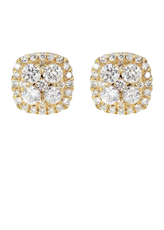Shop Durable Men's Earrings for Everyday Wear-Mens Stud Diamond Earrings | 0.95 Carats 14K Yellow Gold Shop Durable Men's Earrings for Everyday Wear-Mens Stud Diamond Earrings | 0.95 Carats 14K Yellow Gold