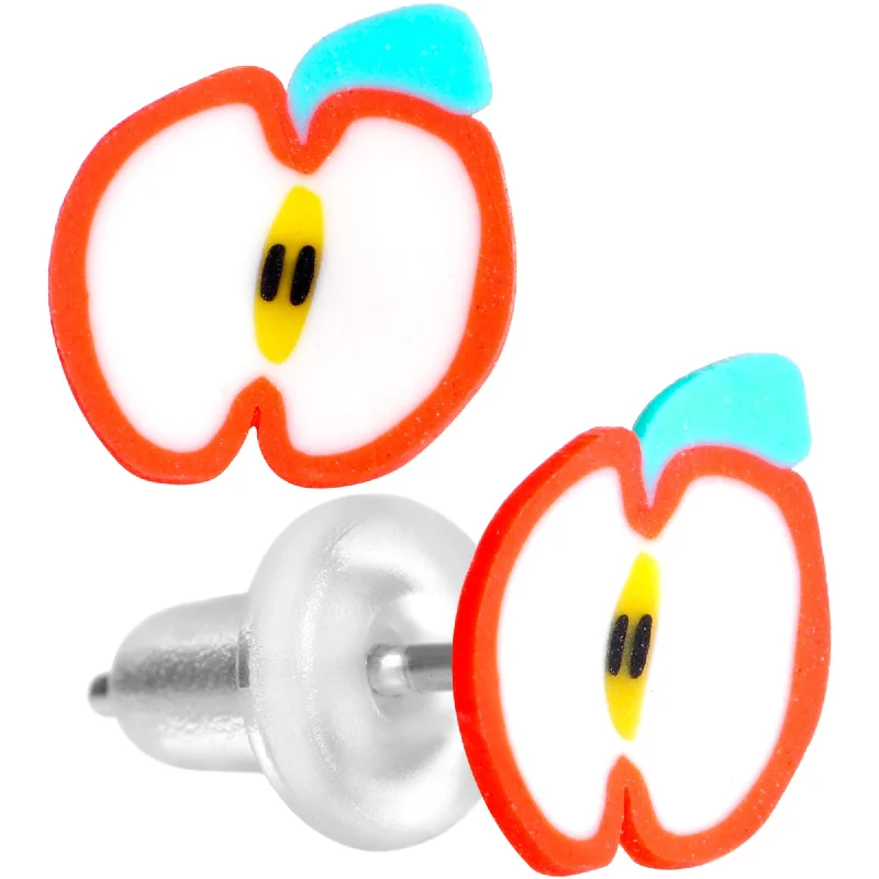 Women's Earrings – Elegant Designs for Every Personality--Handcrafted Silver Plated Juicy Apple Stud Earrings Women's Earrings – Elegant Designs for Every Personality--Handcrafted Silver Plated Juicy Apple Stud Earrings