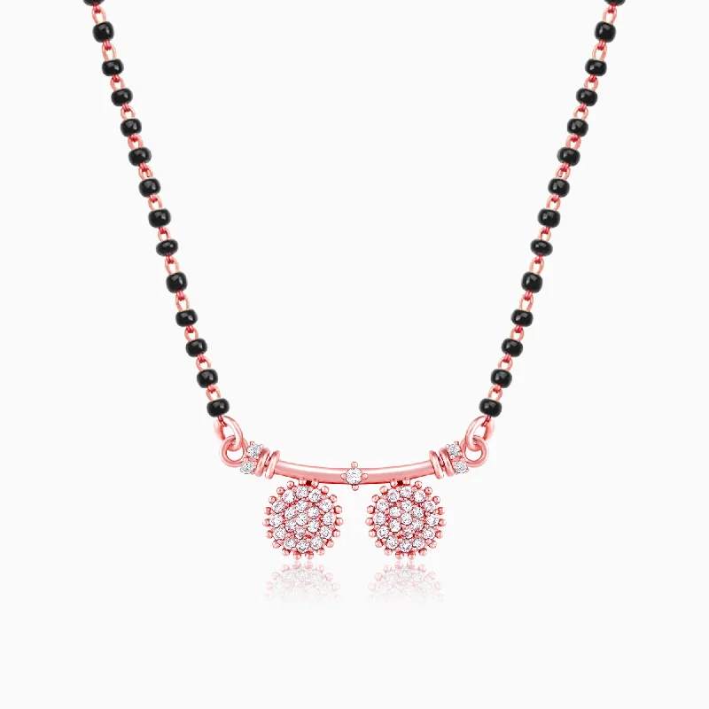 Shop Classic Women's Necklaces & Pendants with a Modern Twist-Rose Gold Zircon Traditional Mangalsutra Shop Classic Women's Necklaces & Pendants with a Modern Twist-Rose Gold Zircon Traditional Mangalsutra