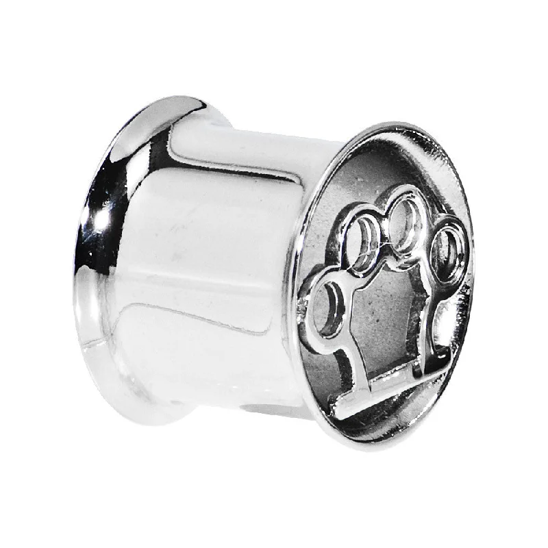 Women's Earrings – Elegant Designs for Every Personality--1/2 Stainless Steel Double Flare Brass Knuckle Tunnel