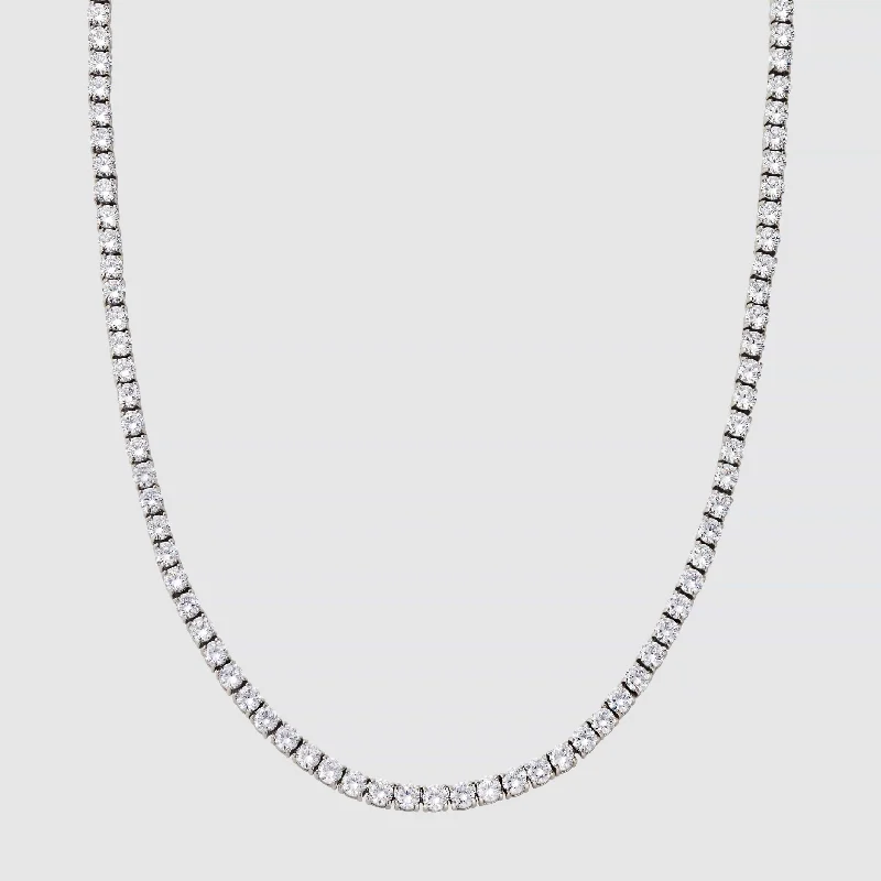 Exclusive Men's Necklaces & Pendants for the Modern Gentleman-Tennis Chain (Silver) 5mm Exclusive Men's Necklaces & Pendants for the Modern Gentleman-Tennis Chain (Silver) 5mm