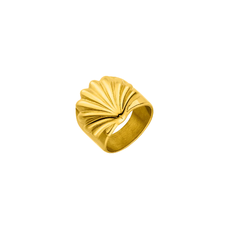 Chic Women's Rings for Fashion-Forward Looks-Shell Ring
