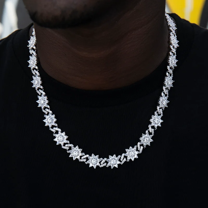 Exclusive Men's Necklaces & Pendants for the Modern Gentleman-Diamond Infinity Flower Chain Exclusive Men's Necklaces & Pendants for the Modern Gentleman-Diamond Infinity Flower Chain