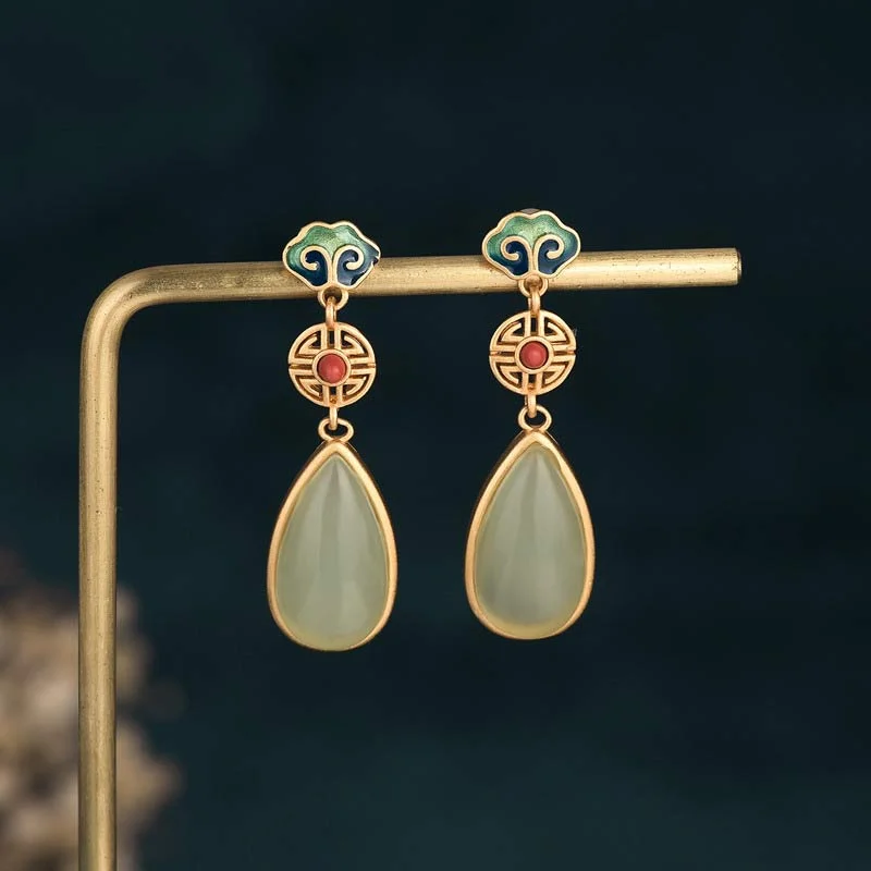 Women's Earrings – Elegant Designs for Every Personality--Buddha Stones FengShui Jade Double Happiness Fortune Earrings Women's Earrings – Elegant Designs for Every Personality--Buddha Stones FengShui Jade Double Happiness Fortune Earrings