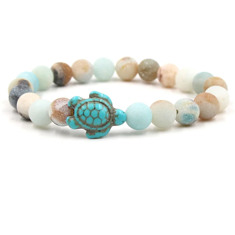 Cool Leather Cuff Bracelets for Men-Buddha Stones Natural Stone Sea Turtle Turquoise Blessing Bracelet Cool Leather Cuff Bracelets for Men-Buddha Stones Natural Stone Sea Turtle Turquoise Blessing Bracelet