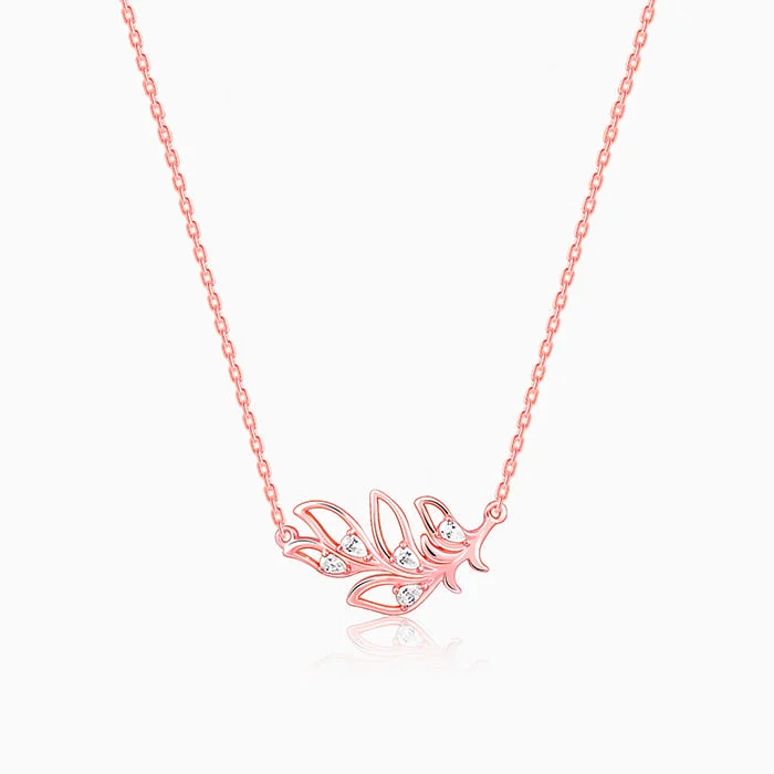 Shop Classic Women's Necklaces & Pendants with a Modern Twist-Rose Gold Saumya Mor Pankh Necklace Shop Classic Women's Necklaces & Pendants with a Modern Twist-Rose Gold Saumya Mor Pankh Necklace