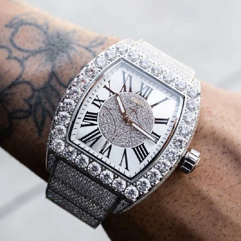 Modern Watches for Men-40MM Perennial Era® Watch Center Cluster- Fully Iced