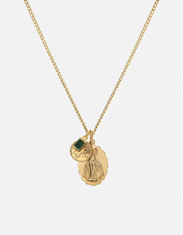Exclusive Men's Necklaces & Pendants for the Modern Gentleman-Mini Saints Agate Trilogy Necklace, Gold Vermeil Exclusive Men's Necklaces & Pendants for the Modern Gentleman-Mini Saints Agate Trilogy Necklace, Gold Vermeil