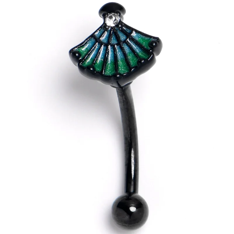 Women's Earrings – Elegant Designs for Every Personality--16 Gauge 5/16 Black PVD Serenity Ocean Magic Sea Shells Curved Barbell Women's Earrings – Elegant Designs for Every Personality--16 Gauge 5/16 Black PVD Serenity Ocean Magic Sea Shells Curved Barbell