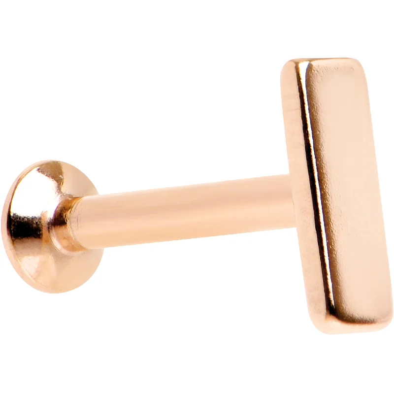 Women's Earrings – Elegant Designs for Every Personality--5/16 6mm Rose Gold IP Rectangle Internal Thread Daith Cartilage Tragus Women's Earrings – Elegant Designs for Every Personality--5/16 6mm Rose Gold IP Rectangle Internal Thread Daith Cartilage Tragus