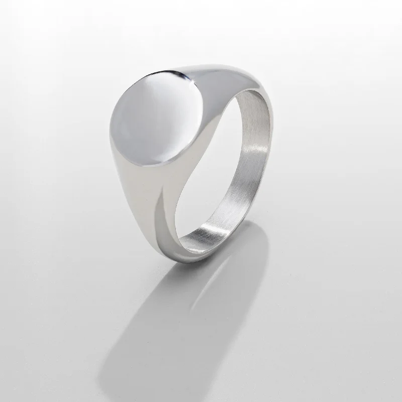 Top Men's Rings – Crafted for Every Style  Round Signet Ring (Silver)