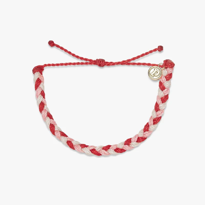 Women's Bangles with Matching Earrings-Blood Saves Lives Braided Bracelet