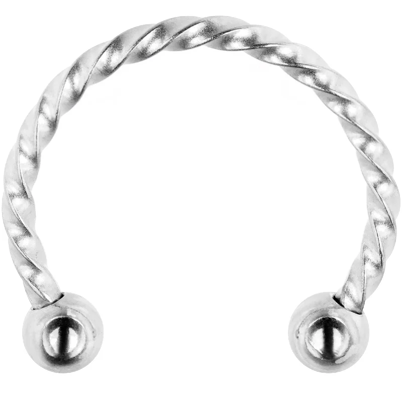 Classic and Elegant Lip Rings for Simple Look16 Gauge 1/2 Seriously Twisted Horseshoe Circular Barbell Classic and Elegant Lip Rings for Simple Look16 Gauge 1/2 Seriously Twisted Horseshoe Circular Barbell