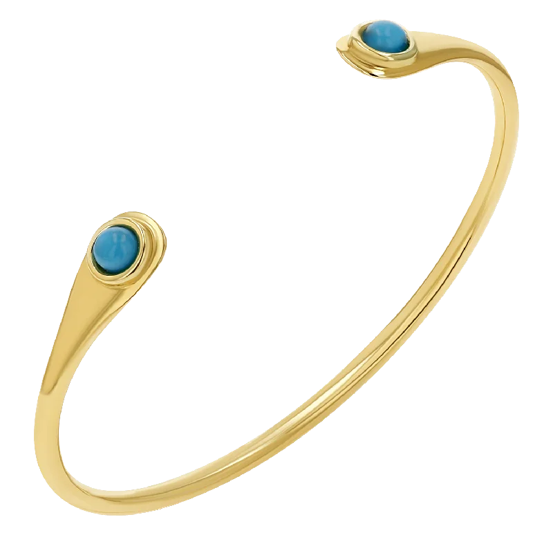 Personalized Wrist Bracelets for Men-Turquoise Cuff Bracelet