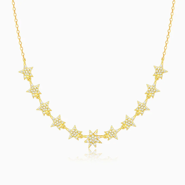 Shop Classic Women's  Necklaces & Pendants with a Modern Twist-Golden Radiating Star Necklace