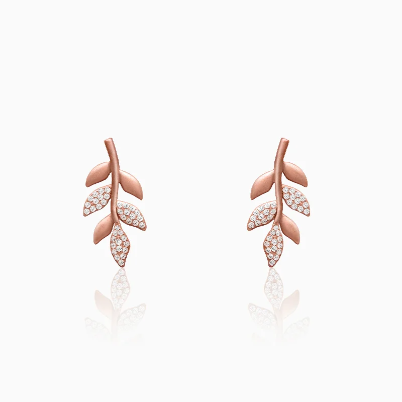 Women's Earrings – Elegant Designs for Every Personality--Anushka Sharma Rose Gold Matte Twig Earrings Women's Earrings – Elegant Designs for Every Personality--Anushka Sharma Rose Gold Matte Twig Earrings
