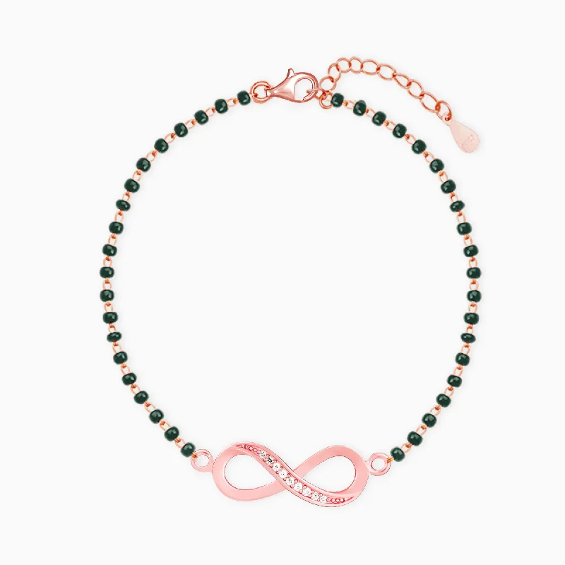 Rose Gold Eternity Mangalsutra Bracelet