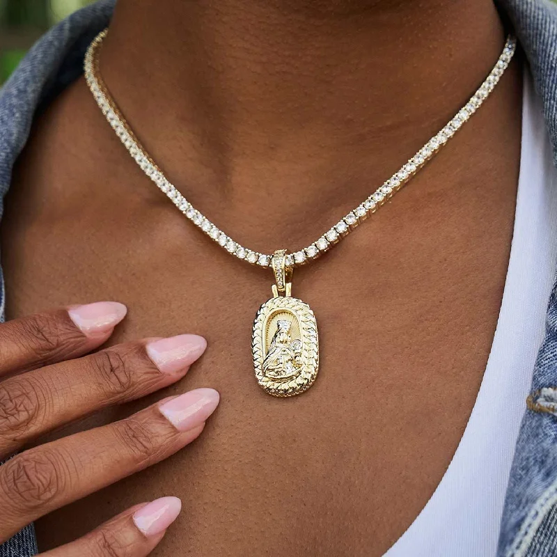 Shop Classic Women's Necklaces & Pendants with a Modern Twist-Icon Crowned Mary Pendant Shop Classic Women's Necklaces & Pendants with a Modern Twist-Icon Crowned Mary Pendant