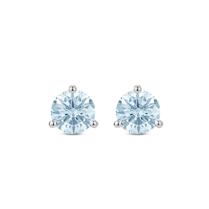 Women's Earrings – Elegant Designs for Every Personality--The Blue Round Brilliant Solitaire Studs Women's Earrings – Elegant Designs for Every Personality--The Blue Round Brilliant Solitaire Studs