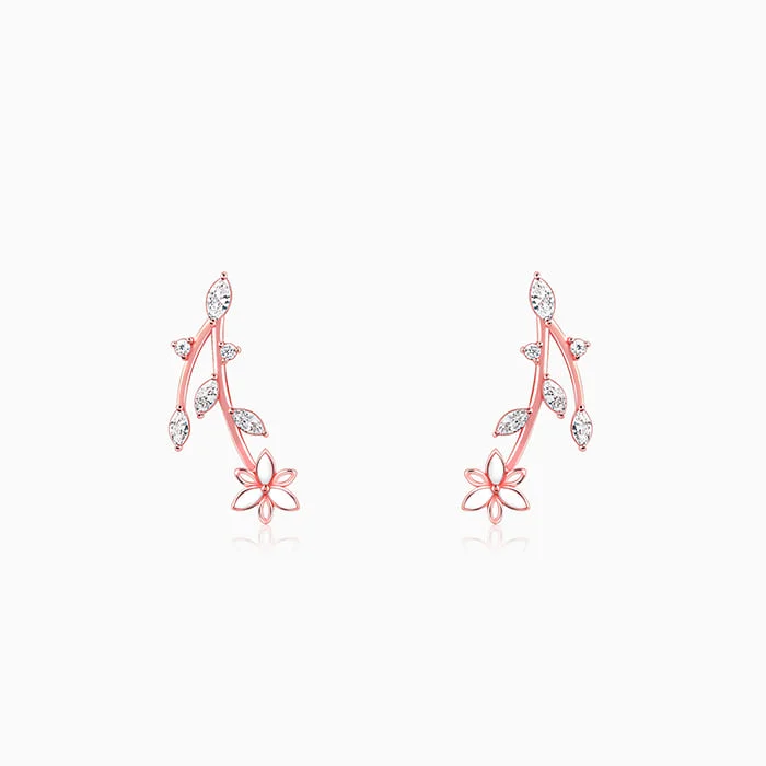 Women's Earrings – Elegant Designs for Every Personality--Rose Gold Trillium Treasures Earrings