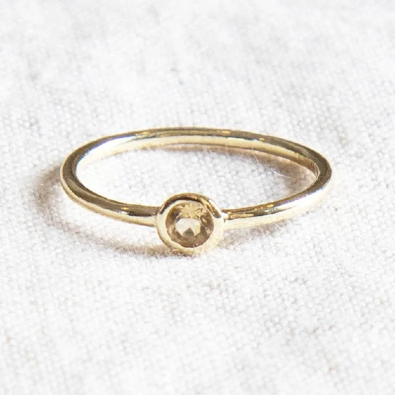 Chic Women's Rings for Fashion-Forward Looks-Citrine Silver or Gold Ring