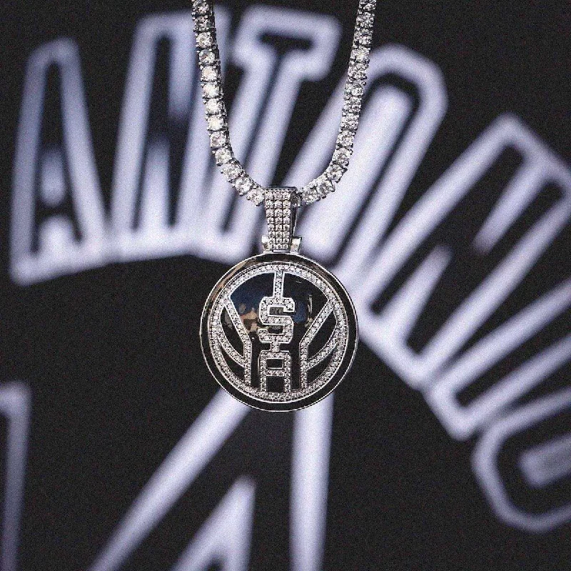 Exclusive Men's Necklaces & Pendants for the Modern Gentleman-San Antonio Spurs Official NBA Logo Pendant Exclusive Men's Necklaces & Pendants for the Modern Gentleman-San Antonio Spurs Official NBA Logo Pendant
