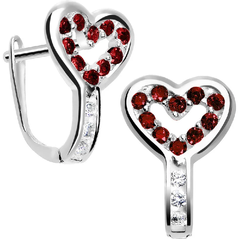 Women's Earrings – Elegant Designs for Every Personality--Sterling Silver Heart CZ January Birthstone Youth Leverback Earrings Women's Earrings – Elegant Designs for Every Personality--Sterling Silver Heart CZ January Birthstone Youth Leverback Earrings