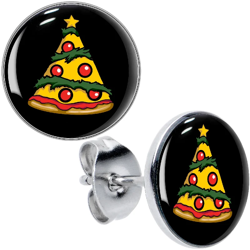 Women's Earrings – Elegant Designs for Every Personality--Christmas Holiday Pizza Tree Stud Earrings Women's Earrings – Elegant Designs for Every Personality--Christmas Holiday Pizza Tree Stud Earrings