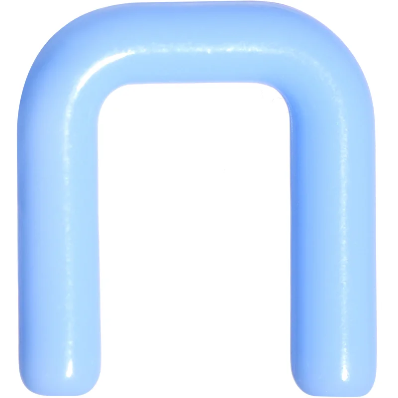 Nose Rings with Oval Shape -10 Gauge 1/2 Light Blue Flexible Bioplast Square Septum Retainer Nose Rings with Oval Shape -10 Gauge 1/2 Light Blue Flexible Bioplast Square Septum Retainer