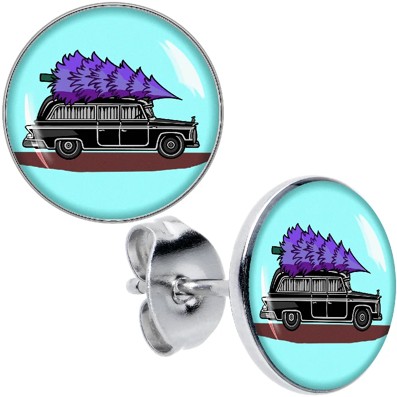 Women's Earrings – Elegant Designs for Every Personality--Holiday Christmas Hearse Stud Earrings