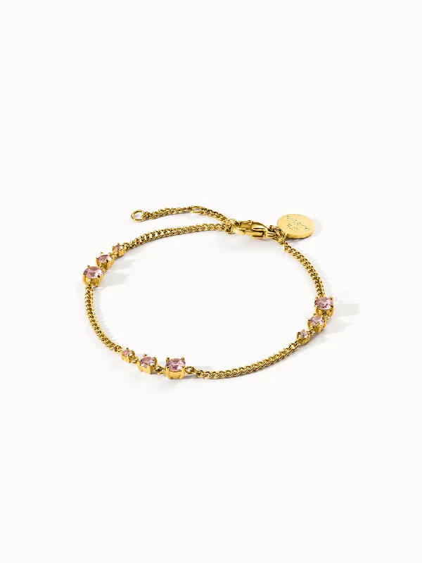 Custom Bangle Bracelets for Women-Pink Glamour Armband