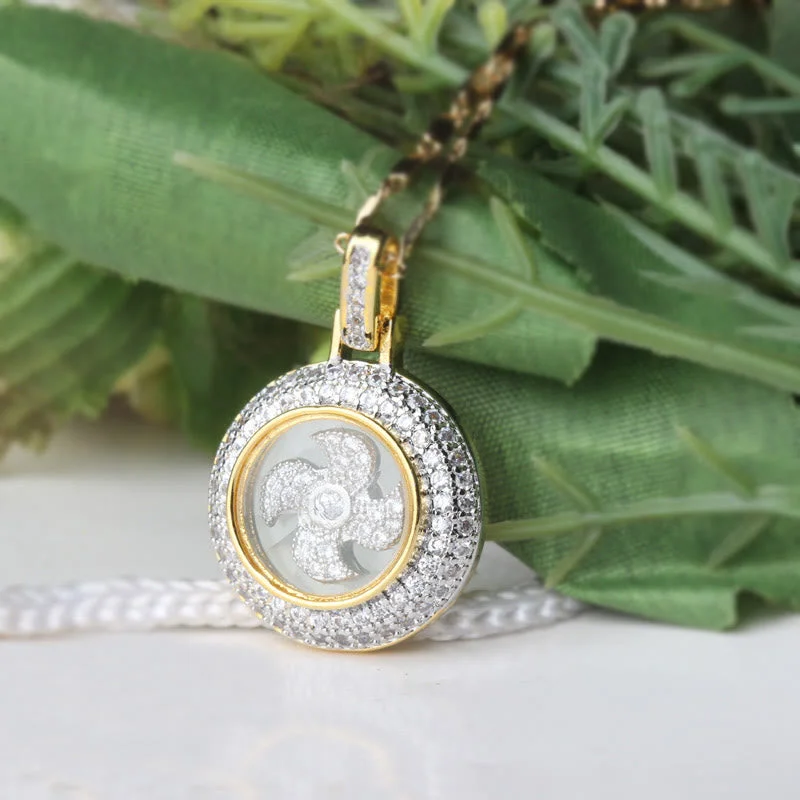 Shop Classic Women's Necklaces & Pendants with a Modern Twist-Buddha Stones Gold plated Copper Brass Rotatable Windmill Fu Balance Necklace Pendant Shop Classic Women's Necklaces & Pendants with a Modern Twist-Buddha Stones Gold plated Copper Brass Rotatable Windmill Fu Balance Necklace Pendant