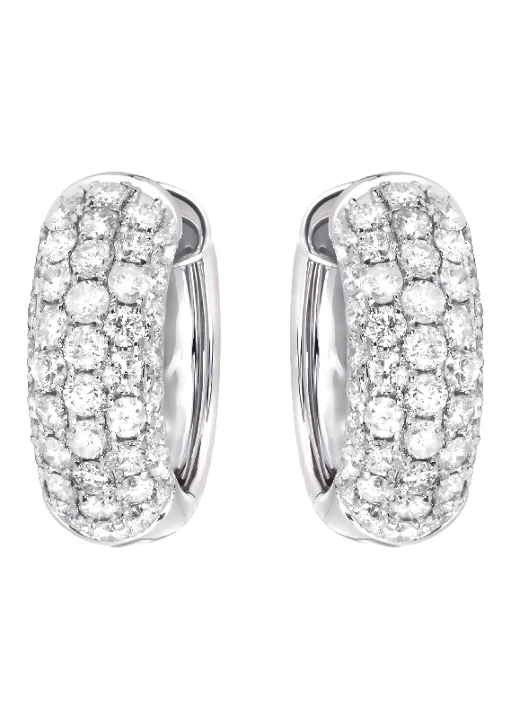 Shop Durable Men's Earrings for Everyday Wear-Mens Diamond Earrings | 2.36 Carats 14K White Gold Shop Durable Men's Earrings for Everyday Wear-Mens Diamond Earrings | 2.36 Carats 14K White Gold